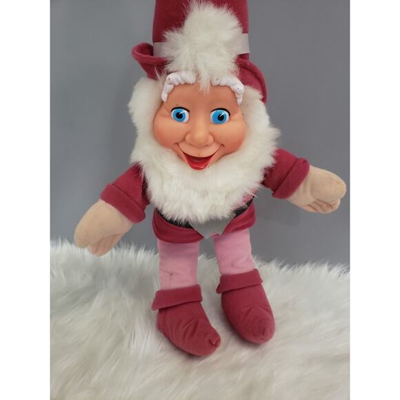 Vintage Animal Fair Welchkins Gnome Plush Doll Elf Kitschy BLUE EYES Retro Decor - Picture 2 of 6